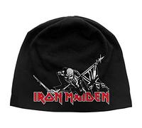 Iron Maiden Mütze Beanie Cap The Trooper Classic Logo offiziell Schwarz Jersey One Size