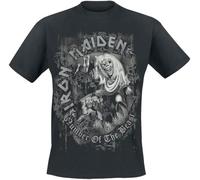 Iron Maiden Number of The Beast Grey Tone Männer T-Shirt schwarz L 100% Baumwolle Band-Merch, Bands
