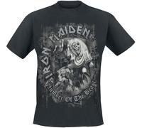 Iron Maiden Number of The Beast Grey Tone Männer T-Shirt schwarz XL 100% Baumwolle Band-Merch, Bands
