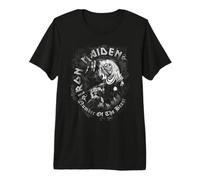 Iron Maiden Number of the Beast Greyscale Premium T-Shirt