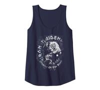 Iron Maiden Number of the Beast Greyscale Tank Top, Damen, Marineblau, XXL