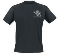 Iron Maiden Number Of The Beast Line Drawing Pocket Print T-Shirt schwarz in S