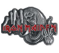 Iron Maiden Number of the Beast Unisex Brosche grau/rot Zinklegierung