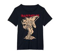 Iron Maiden Piece of Mind Graphic Novel Trooper Black T-Shirt, Damen Große Größen, Schwarz, 5X