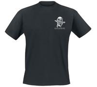 Iron Maiden Piece Of Mind Line Drawing Pocket Print T-Shirt schwarz in 5XL