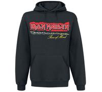 Iron Maiden POM Red Strip Logo Tracklist Kapuzenpullover schwarz in L