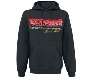 Iron Maiden POM Red Strip Logo Tracklist Kapuzenpullover schwarz in XL