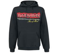 Iron Maiden POM Red Strip Logo Tracklist Kapuzenpullover schwarz in XXL