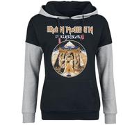 Iron Maiden Powerslave Frauen Kapuzenpullover schwarz/grau meliert XL