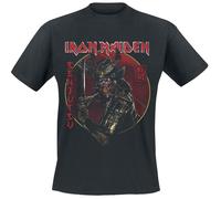 Iron Maiden Senjutsu Eddie Gold Circle Männer T-Shirt schwarz XL 100% Baumwolle Band-Merch, Bands