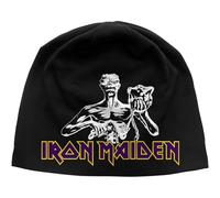 Iron Maiden Seventh Beanie Mütze für Erwachsene, Uni, Einheitsgröße (Schwarz, Weiß), Schwarz, Weiß, One size