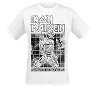 Iron Maiden Sit Tour 86/87 Männer T-Shirt weiß XL 100% Baumwolle Band-Merch, Bands, Nachhaltigkeit