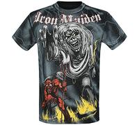 Iron Maiden Sketched Number of The Beast Allover Männer T-Shirt Allover M