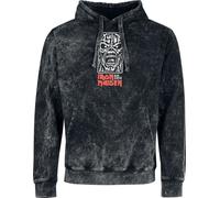 Iron Maiden Smoking Eddie Kapuzenpullover anthrazit in XL