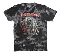Iron Maiden T Shirt Ed Kills Again Band Logo Nue offiziell Unisex Schwarz Dye XL