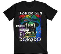 Iron Maiden T Shirt EL Dorado Band Logo Nue offiziell Herren Schwarz XL
