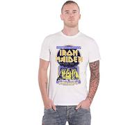 Iron Maiden T-Shirt Powerslave Japan Flyer Tour 1985 Nue offiziell Herren Weiß