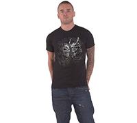 Iron Maiden T Shirt Senjutsu Grayscale Heads Band Logo Nue offiziell Herren M