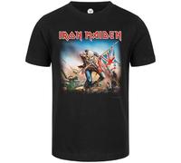 Iron Maiden Trooper - Kinder T-Shirt | Kinder T-Shirt Bio-Baumwolle Fanshirt, Farbe: schwarz, Größe: 140