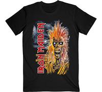 Iron Maiden Unisex T-Shirt: First Album Track list V.3. (Back Print) - Medium - Black