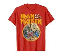 Iron Maiden Vintage Beast Circle Red T-Shirt, Herren, Rot, XXL