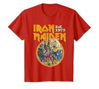 Iron Maiden Vintage Beast Circle Red T-Shirt, Kinder, Rot, 152