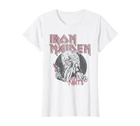 Iron Maiden Vintage Beast Circle White T-Shirt, Damen, Weiß, XXL
