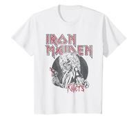 Iron Maiden Vintage Beast Circle White T-Shirt, Kinder, Weiß, 152