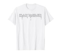 Iron Maiden - Weißes Logo T-Shirt, Unisex, Kurzarm, S, Klassisch, Crew-Ausschnitt, Doppelt genähter Saum, Importiert