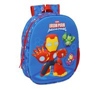 IRON MAN Schulrucksack mit 3D-Design, ideal für Kinder verschiedener Altersgruppen, bequem und vielseitig, Qualität und Widerstandsfähigkeit, 27 x 10 x 33 cm