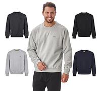Iron Mountain Herren Sweatshirt Fleece - Pullover Baumwollmix Rundhals Langarm, Workwear Sweatshirt Leicht Warm für Freizeit Arbeit Alltag Winter (Hellgrau, 4XL)