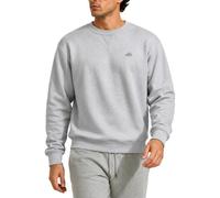 Iron Mountain Herren Sweatshirt Fleece - Pullover Baumwollmix Rundhals Langarm, Workwear Sweatshirt Leicht Warm für Freizeit Arbeit Alltag Winter (Hellgrau, S)