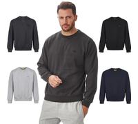 Iron Mountain Herren Sweatshirt Fleece - Pullover Baumwollmix Rundhals Langarm, Workwear Sweatshirt Leicht Warm für Freizeit Arbeit Alltag Winter (Holzkohle Mergel, M)