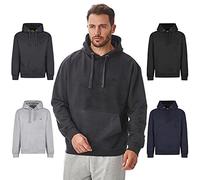 Iron Mountain Weicher Fleece-Pullover mit Kapuze für Herren, umweltfreundliches Oberteil aus wiedergewonnenem Garn, Holzkohle Mergel, L