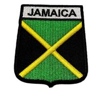 Iron on Bügel Aufnäher Fahne Patches Flicken Aufbügler Bügelbild Applikation Flagge Sticker-ei Commonwealth Karibik Jamaica Kingston 7 x 6 cm