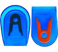 Ironman Spenco Komfort Gel Fersenkissen Fersenschale Sport-Gelkissen mit seperater Dämpfungszone zur Absorbierung von Schockwellen auf die Ferse Damen Herren ,Mehrfarbig (Blau/Orange), Small