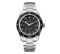 IRONWATCH Herrenuhr Automatik Wasserdicht 200m Uhrwerk Leuchtend Saphir Blau Sandwich Zifferblatt Business Vintage Style Taucheruhr (Black), RX8002