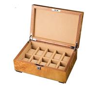 IRYZE Uhrenetui Uhrenbox Uhrenkoffer Uhrenkasten Uhrenaufbewahrung Uhrenbox Organizer Case 10 Slots Uhrenvitrine Holz Uhrenetui Für Männer Frauen Uhrenrolle Uhren Aufbewahrungsbox (Color : A)