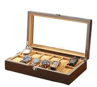 IRYZE Uhrenetui Uhrenbox Uhrenkoffer Uhrenkasten Uhrenbox Aus Holz Mit Aufbewahrungsbox Für Kissen Für Männer Und Frauen Uhrenrolle Uhren Aufbewahrungsbox (Color : B, Size : 12 Slots)