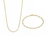 Isabel Bernard Cadeau d'Isabel 585er Gold Kette und Armband Geschenkset für Damen