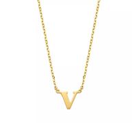 Isabel Bernard Halskette - Le Marais Chloé 14 Karat Initial Necklace Letter V - Gr. unisize - in Gold - für Damen