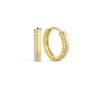 Isabel Bernard Ohrringe - Le Marais Louna 14 Karat Hoop Earrings With Zircon - Gr. unisize - in Gold - für Damen