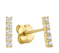 Isabel Bernard Ohrringe - Rivoli Esmã©E 14 Karat Ear Studs With Zirconia - Gr. unisize - in Gold - für Damen