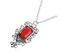Isabelle Lightwood's Halskette mit Rubin-Anhänger, The Mortal Instruments City of Bones, Anime-Schmuck, modische Halsketten für Damen, goldene modische Halsketten für Damen, modische Halsketten für