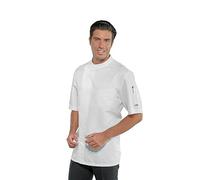 Isacco Bilbao Kochjacke, Weiß, L, 100% Polyester Superdry, halbe Ärmel