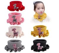 ISAKEN 6 Stück Kinder Strickschal Winter Warmes Schlauchschal Halstuch Winterschal Kinderschal Baby Schal Mädchen Jungen Weicher Schön Schals Baumwollschal Rundschal Nackenwärmer