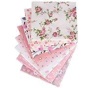 ISAKEN 8 Stück Baumwollstoff Patchwork Stoffe DIY Stoffpakete Stoffreste Paket Nähstoffe zum Nähen Stoffpaket Baumwollstoff Patchwork Stoffe zum Nähen Meterware Baumwolle 50 x 50 cm