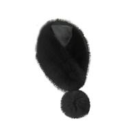 ISAKEN Frau Pelzschal Winter Kunstfell Schal Damen Faux Pelz Winterschal Flauschiger Kunstfell Kragen Wrap Flauschig Fauxpelzkragen Kunst Pelz Schal Warm Zubehör Warmer Schal für Skifahren Reiten