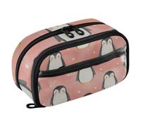 ISAOA Federmäppchen mit Cartoon-Pinguin, mit 3 Fächern, ästhetisches Schreibwaren, Stifttasche, Grundschule, Zubehör für Teenager, Mädchen, Jungen, Erwachsene
