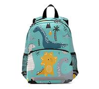 ISAOA Personalisierter Kinderrucksack für Jungen und Mädchen, niedlicher Dino-Rucksack im skandinavischen Stil, Kindergarten, Vorschule, Kindergarten, Reisetasche, Schwarz , M